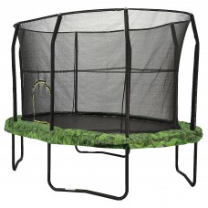 Jumpking Oval 8 x 12 Trampoline, with Enclosure, Green Graphic Pad (Box 1 of 2)   554019397